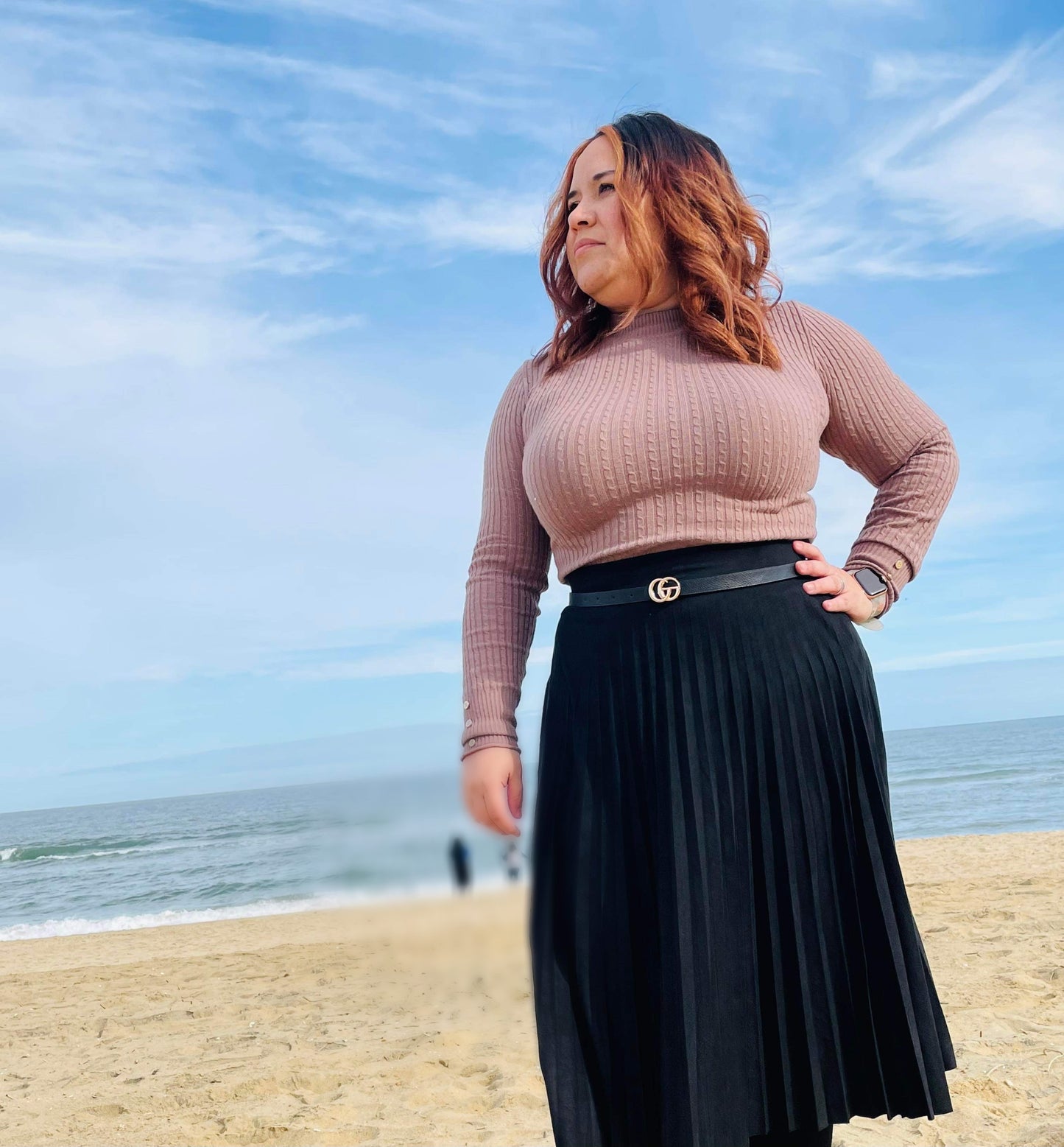 Coco Brown Knit Sweater Top