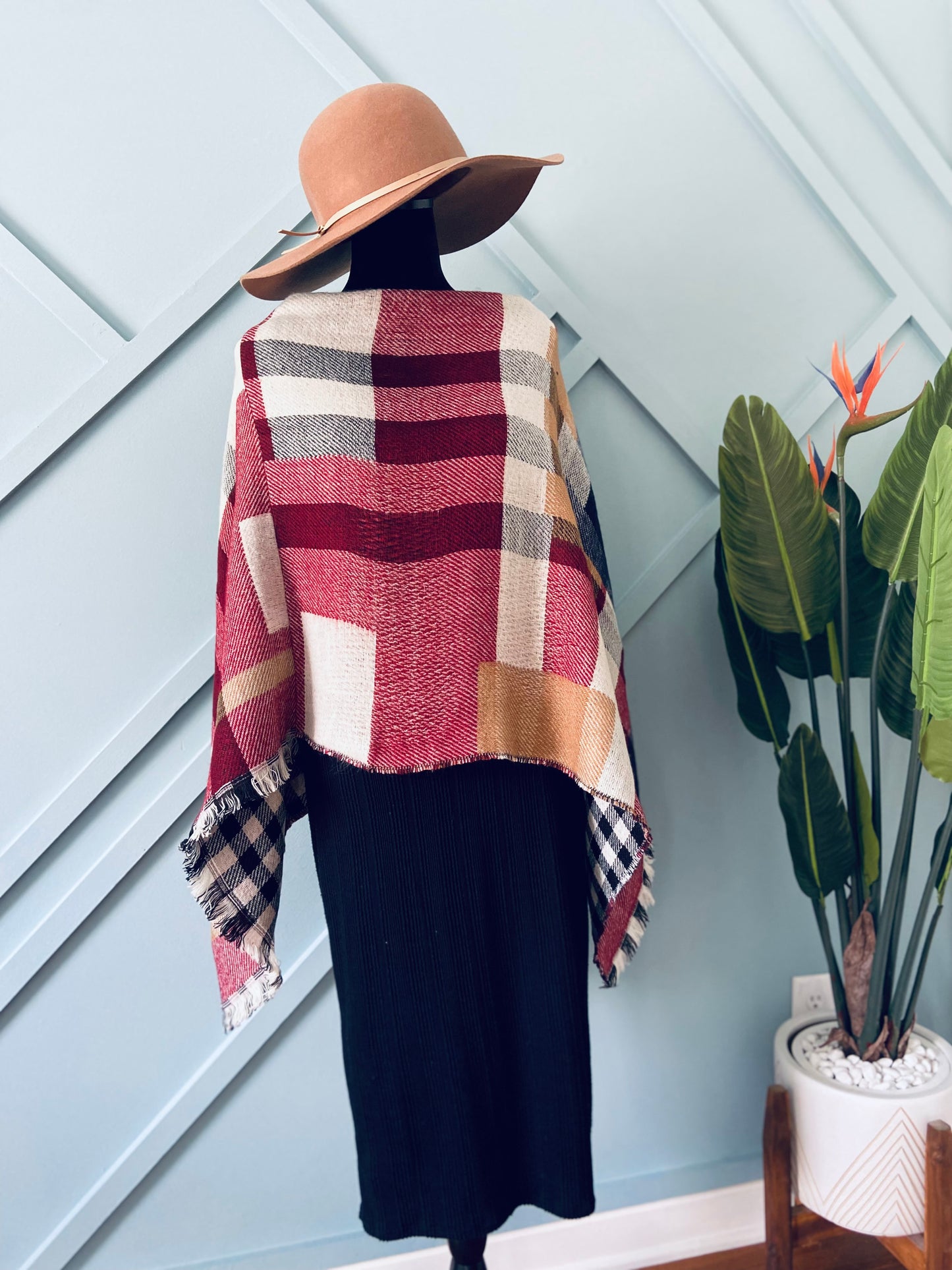 Plaid Poncho
