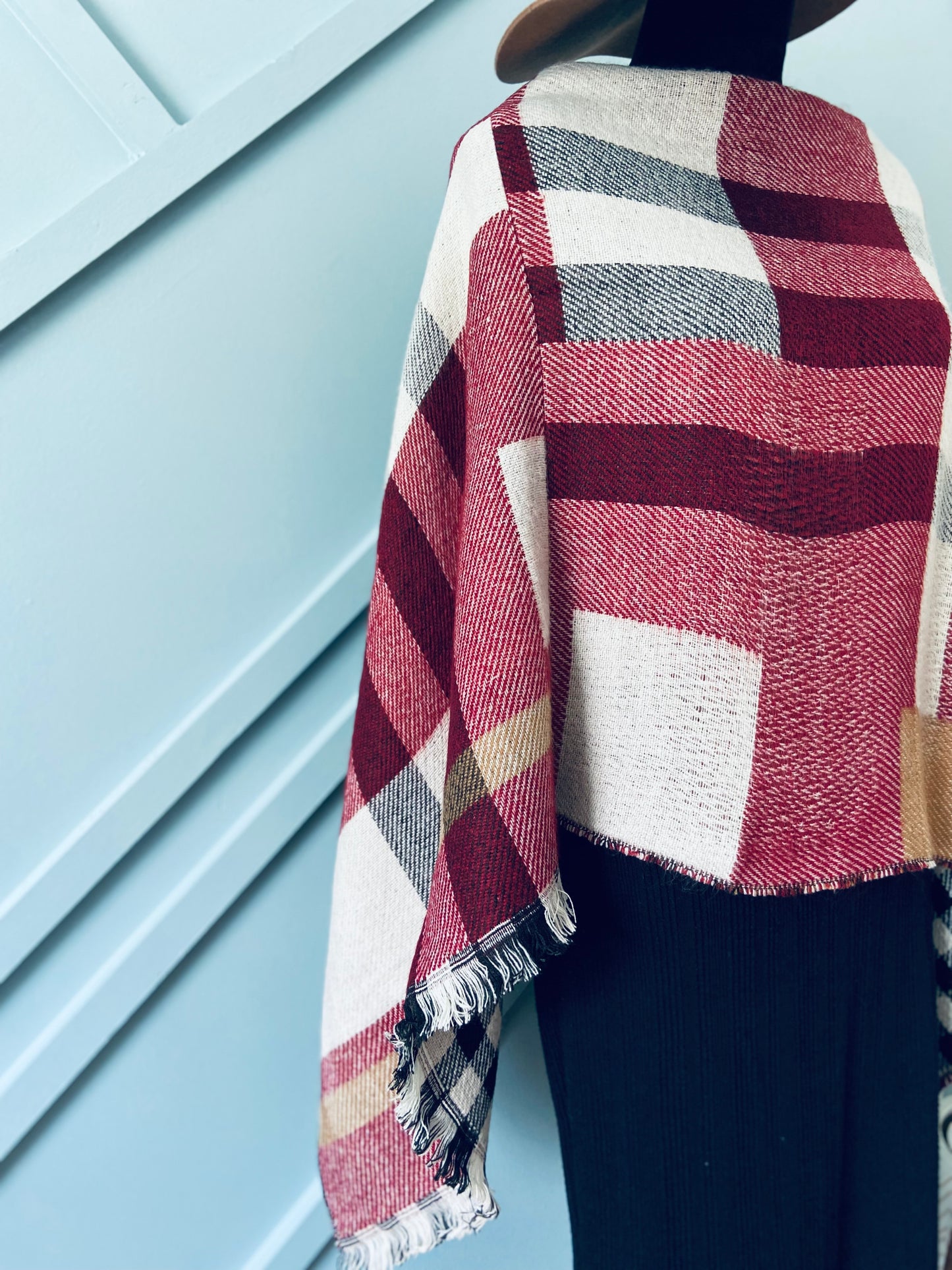 Plaid Poncho